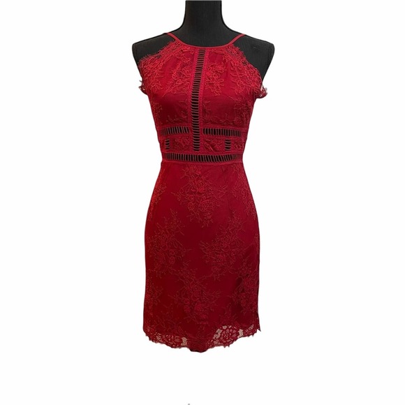 NBD Dresses & Skirts - NBD Revolve Alijah Red Lace Mini Dress